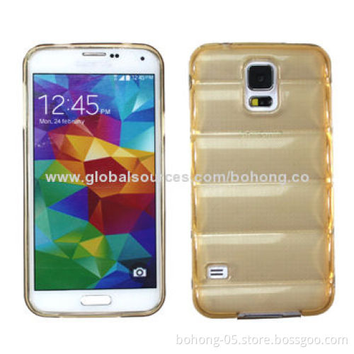 TPU Cases for Samsung S5, Surface Concavo-convex Anti-skid Grid Body Armor Appearance